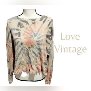 Love Vintage tie dye top crop style womens size large